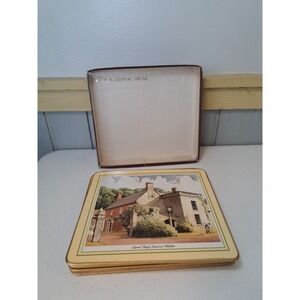Pimpernel Deluxe English Villages Cork 6 Placemats Vintage Original Box